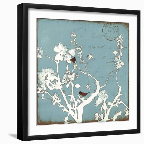 Song Birds IV - Blue-Amy Melious-Framed Art Print