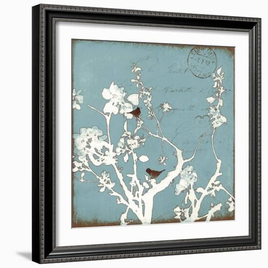 Song Birds IV - Blue-Amy Melious-Framed Art Print