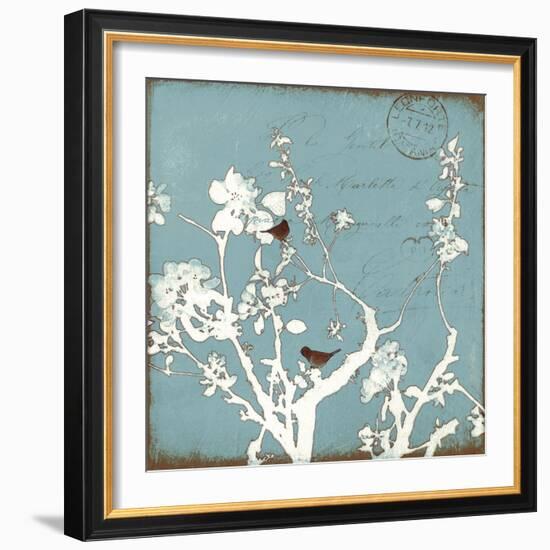 Song Birds IV - Blue-Amy Melious-Framed Premium Giclee Print