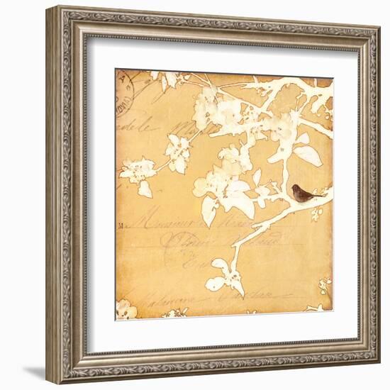 Song Birds V - Yellow-Amy Melious-Framed Art Print