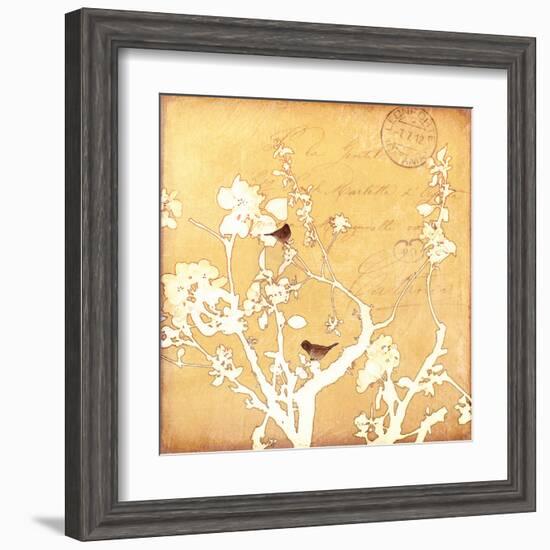 Song Birds VI - Yellow-Amy Melious-Framed Art Print