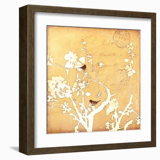 Song Birds VI - Yellow-Amy Melious-Framed Art Print