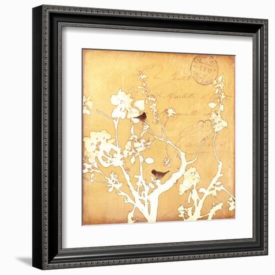 Song Birds VI - Yellow-Amy Melious-Framed Art Print