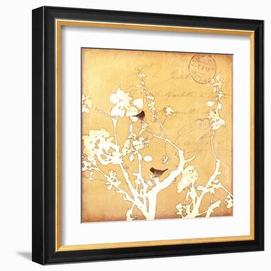 Song Birds VI - Yellow-Amy Melious-Framed Art Print