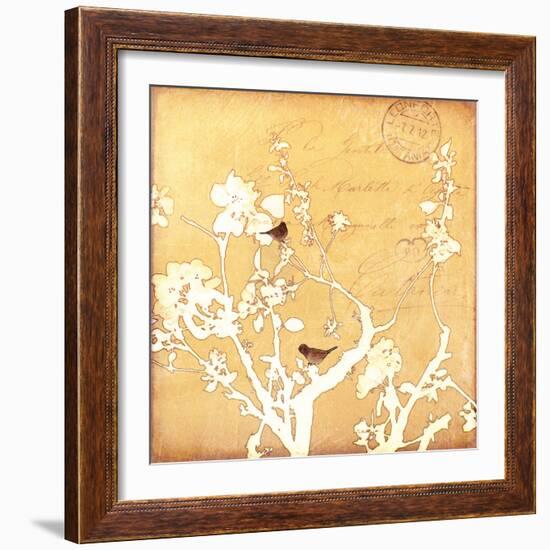 Song Birds VI - Yellow-Amy Melious-Framed Art Print