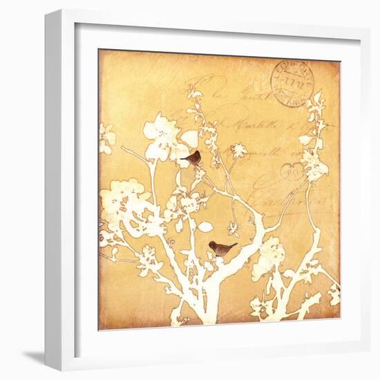 Song Birds VI - Yellow-Amy Melious-Framed Art Print