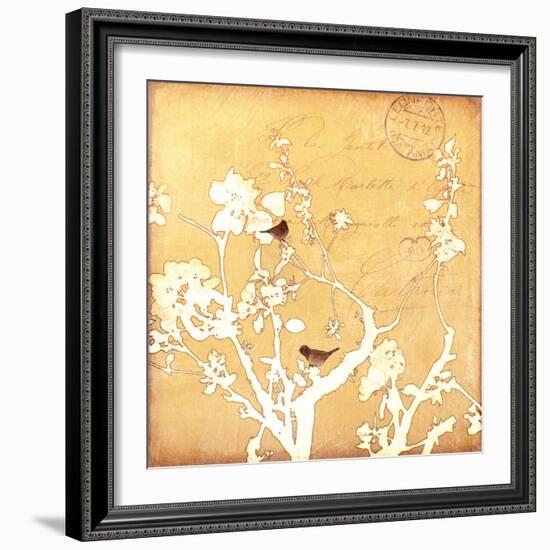 Song Birds VI - Yellow-Amy Melious-Framed Art Print