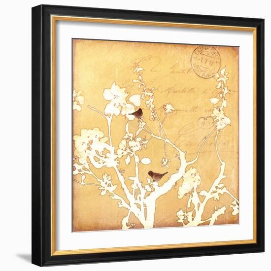 Song Birds VI - Yellow-Amy Melious-Framed Art Print