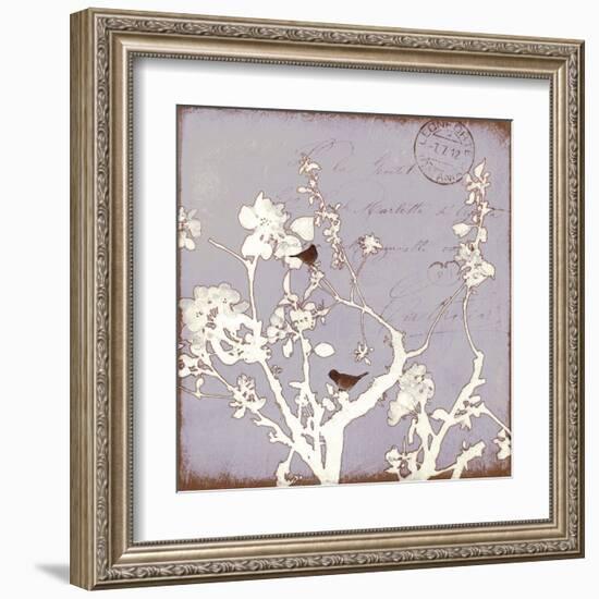 Song Birds VII - Purple-Amy Melious-Framed Art Print