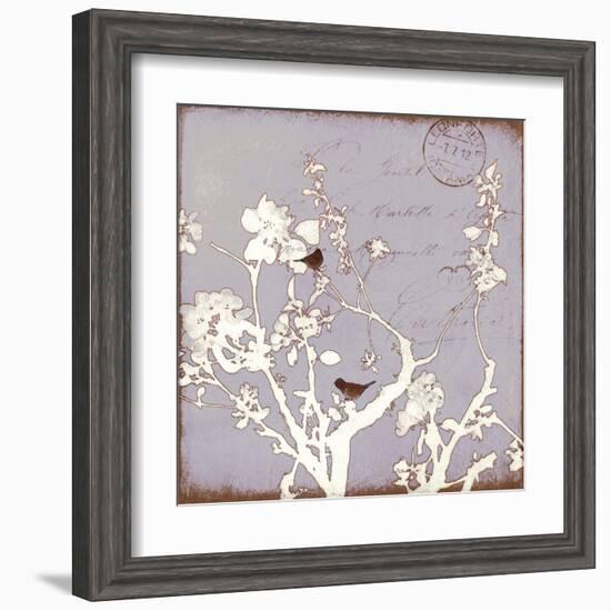 Song Birds VII - Purple-Amy Melious-Framed Art Print