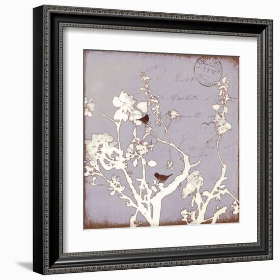 Song Birds VII - Purple-Amy Melious-Framed Art Print