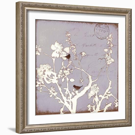 Song Birds VII - Purple-Amy Melious-Framed Art Print