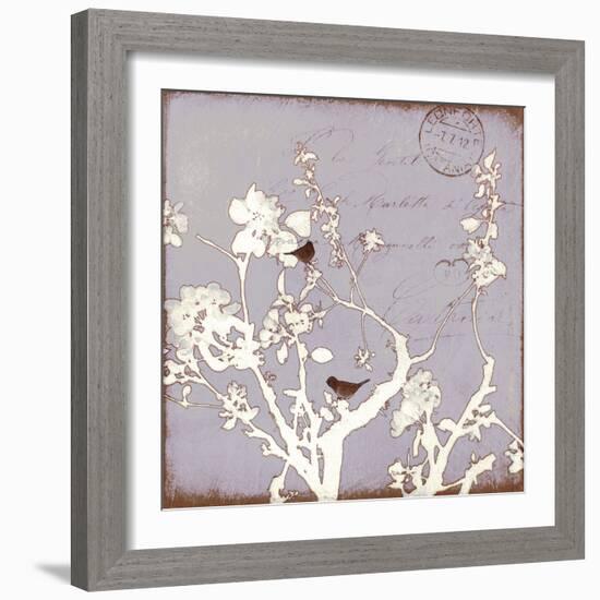 Song Birds VII - Purple-Amy Melious-Framed Art Print