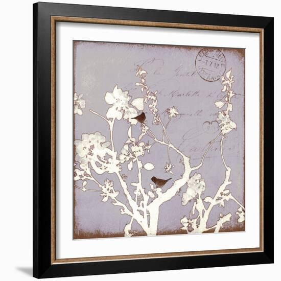 Song Birds VII - Purple-Amy Melious-Framed Art Print