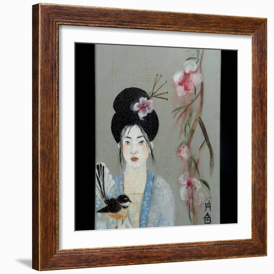 Song Dynasty Women with Fantail, 2016 detail-Susan Adams-Framed Giclee Print