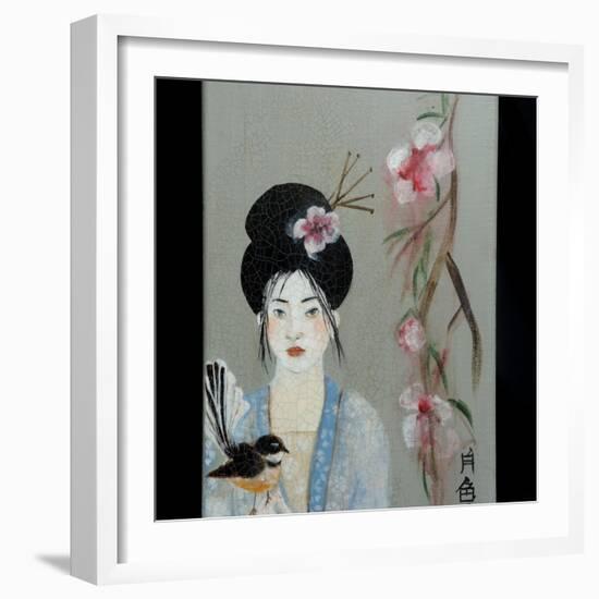 Song Dynasty Women with Fantail, 2016 detail-Susan Adams-Framed Giclee Print