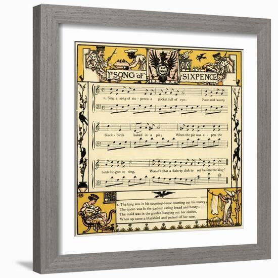 Song of sixpence-Walter Crane-Framed Giclee Print