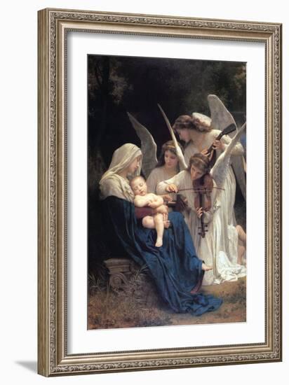 Song of The Angels-William Adolphe Bouguereau-Framed Premium Giclee Print