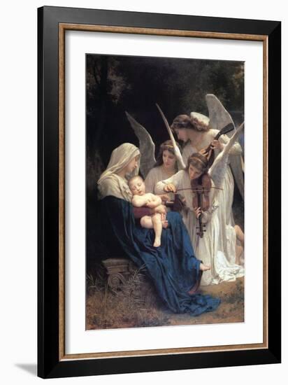 Song of The Angels-William Adolphe Bouguereau-Framed Premium Giclee Print