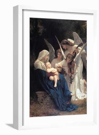 Song of The Angels-William Adolphe Bouguereau-Framed Premium Giclee Print