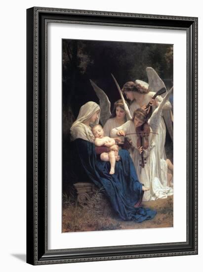 Song of The Angels-William Adolphe Bouguereau-Framed Premium Giclee Print