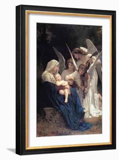 Song of The Angels-William Adolphe Bouguereau-Framed Art Print