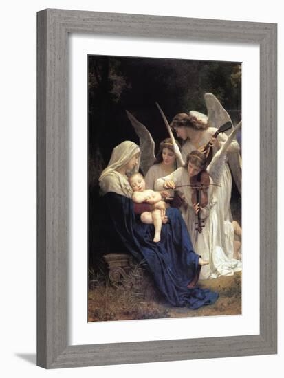 Song of The Angels-William Adolphe Bouguereau-Framed Premium Giclee Print