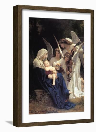 Song of The Angels-William Adolphe Bouguereau-Framed Premium Giclee Print