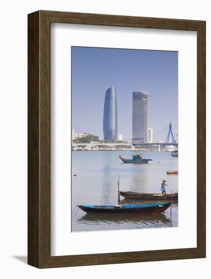 Song River and City Skyline, Da Nang, Vietnam, Indochina, Southeast Asia, Asia-Ian Trower-Framed Photographic Print