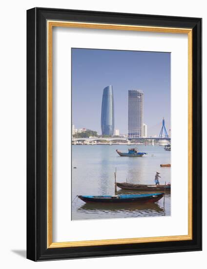 Song River and City Skyline, Da Nang, Vietnam, Indochina, Southeast Asia, Asia-Ian Trower-Framed Photographic Print