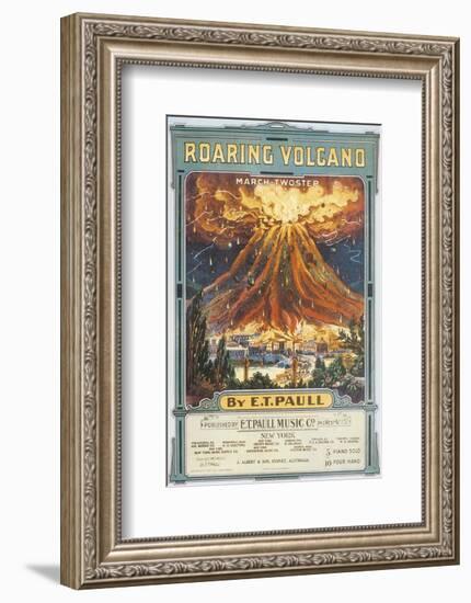 Song Sheet Cover: Roaring Volcano March Two Step-null-Framed Art Print