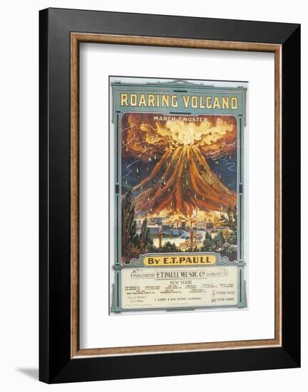 Song Sheet Cover: Roaring Volcano March Two Step-null-Framed Art Print