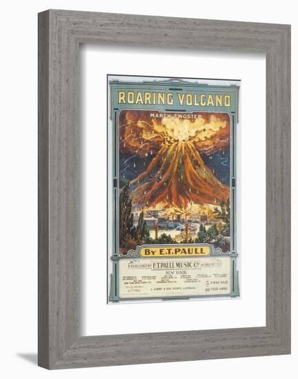 Song Sheet Cover: Roaring Volcano March Two Step-null-Framed Art Print