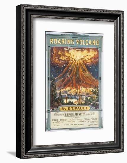 Song Sheet Cover: Roaring Volcano March Two Step-null-Framed Art Print