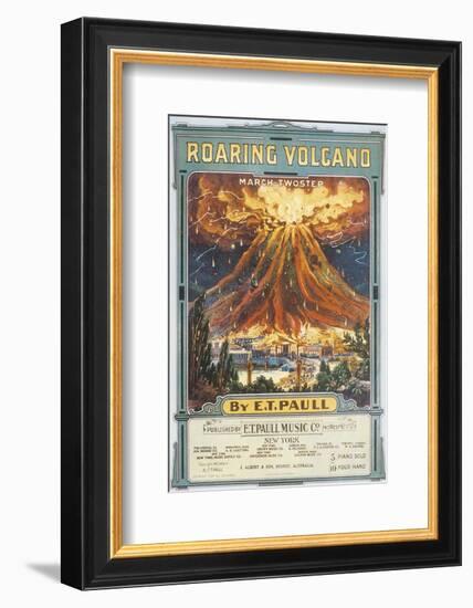 Song Sheet Cover: Roaring Volcano March Two Step-null-Framed Art Print