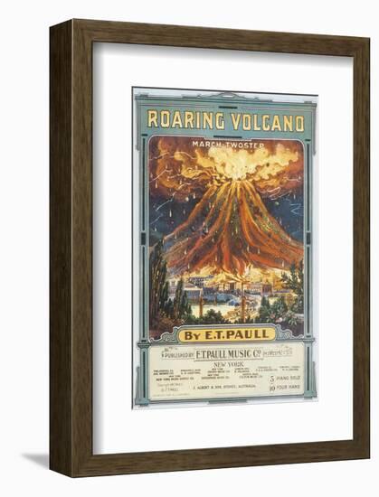 Song Sheet Cover: Roaring Volcano March Two Step-null-Framed Art Print