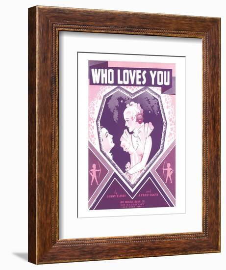 Song Sheet Cover: Who Loves You-Cliff Miska-Framed Art Print