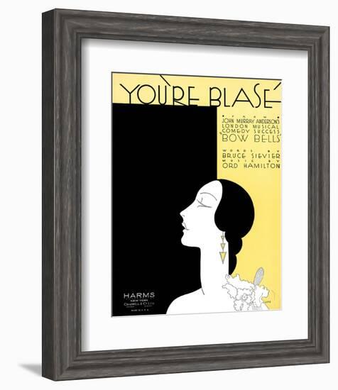 Song Sheet Cover: You're Blasé-Iors-Framed Art Print