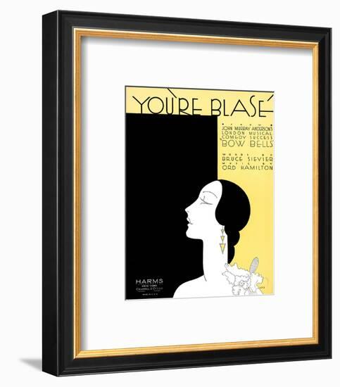 Song Sheet Cover: You're Blasé-Iors-Framed Art Print