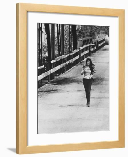 Song Writer Singer Bobbie Gentry Crossing Tallahatchie Bridge-Michael Rougier-Framed Premium Photographic Print