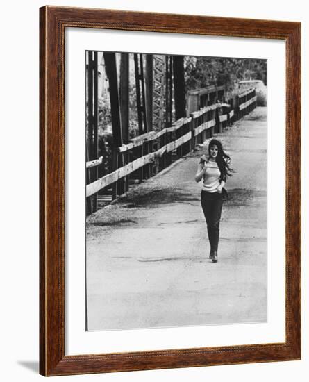 Song Writer Singer Bobbie Gentry Crossing Tallahatchie Bridge-Michael Rougier-Framed Premium Photographic Print