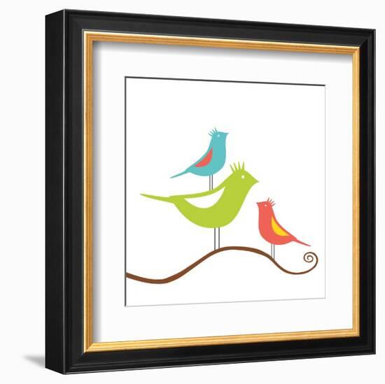 Songbirds II-Sabine Berg-Framed Giclee Print