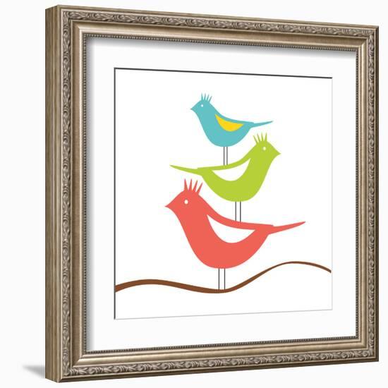 Songbirds III-Sabine Berg-Framed Art Print