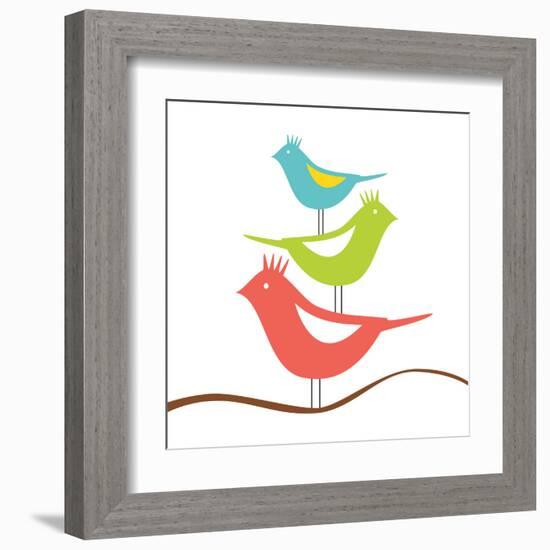 Songbirds III-Sabine Berg-Framed Art Print