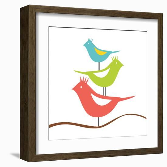 Songbirds III-Sabine Berg-Framed Art Print