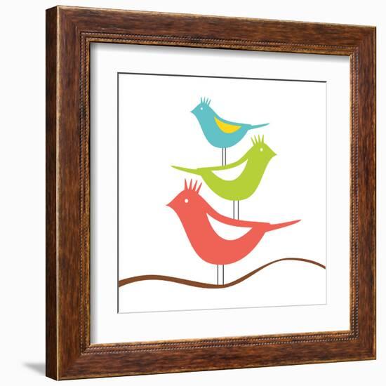 Songbirds III-Sabine Berg-Framed Art Print