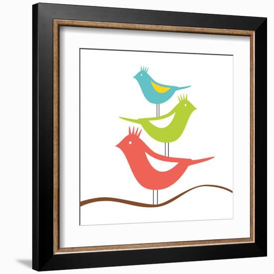 Songbirds III-Sabine Berg-Framed Art Print