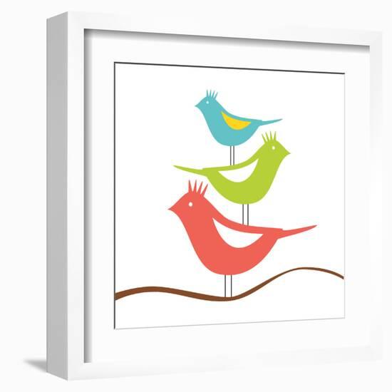 Songbirds III-Sabine Berg-Framed Art Print