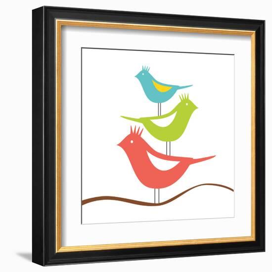 Songbirds III-Sabine Berg-Framed Art Print