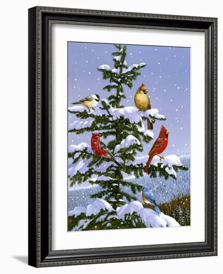 Songbirds on a Limb-William Vanderdasson-Framed Giclee Print